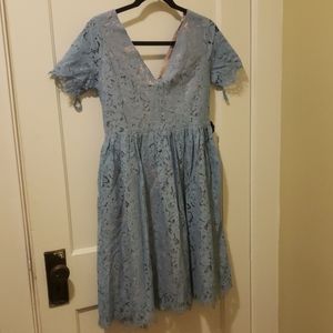 Final Baby Blue Lace Dress w/ nude underlay